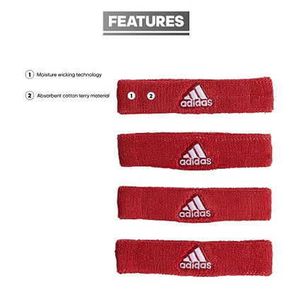adidas Interval Bicep/Arm Sweat Band for Football, Basketball, Volleyball 3/4" Inch (4 Pack)