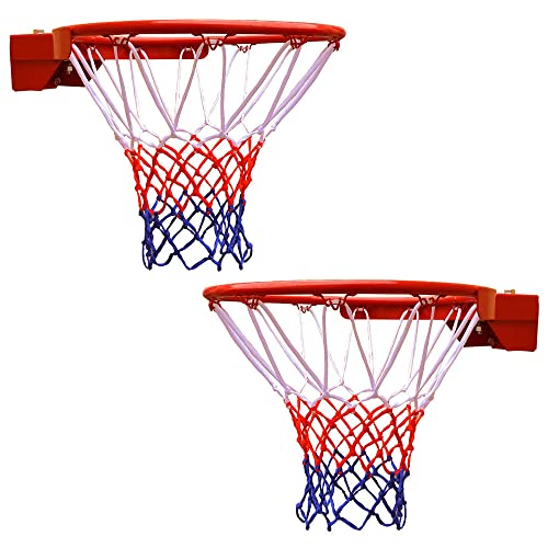 THUNDERBAY Reinforced Heavy Duty Breakaway Wall Mounted Basketball Rim,18 inch Basketball Rim Goal Replacement for Indoor Outdoor Walls - style: 18 Inch Breakaway(2Pack)