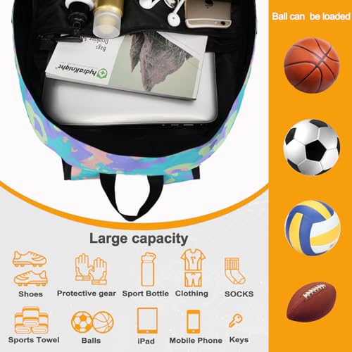 Goloni Soccer Backpack,Basketball Backpack with Ball Compartment & Shoe Compartment,Backpack for Basketball,Soccer - color: Green Camouflage