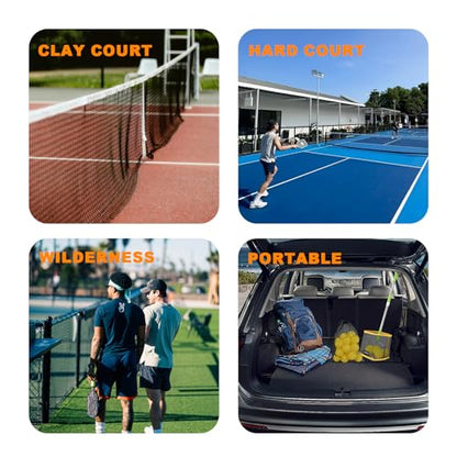 PICKLETECH Pickleball Ball Picker Upper - Tennis Balls Hoppers, 20-Ball Large Capacity | 24-34" Telescopic Stainless Steel Handle | Lightweight Portable for Outdoor Courts Clearance