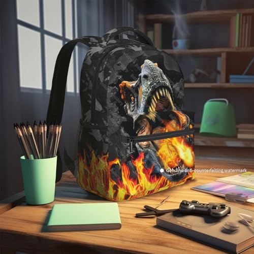 Dinosaur Backpack for Boys School Backpack for Kids Dinosaur Print Boys Backpacks Lightweight Waterproof Adjustable Kids Backpacks Students Bookbag for Children Teens Ages 6-18 - color: Dinosaur
