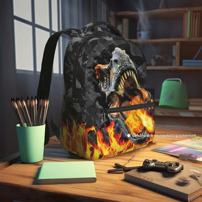 Dinosaur Backpack for Boys School Backpack for Kids Dinosaur Print Boys Backpacks Lightweight Waterproof Adjustable Kids Backpacks Students Bookbag for Children Teens Ages 6-18 - color: Dinosaur