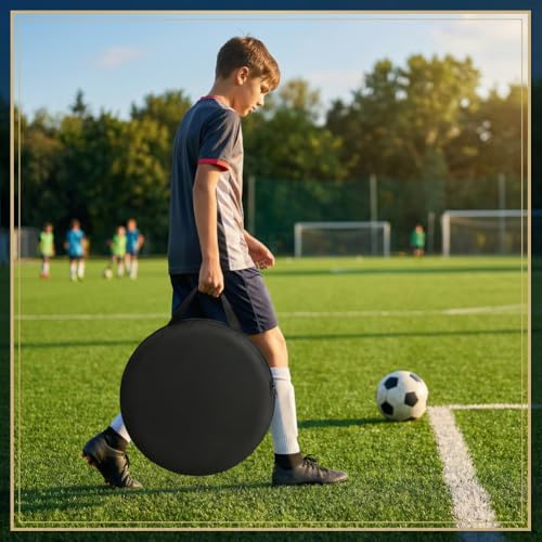 2PCS Top Bins Soccer Goal Target with Carry Storage Bag for Passing Volley Shooting Accuracy Practice Soccer Training Easy to Attach Detach Football Target Net Practice Equipment Trainer Gift