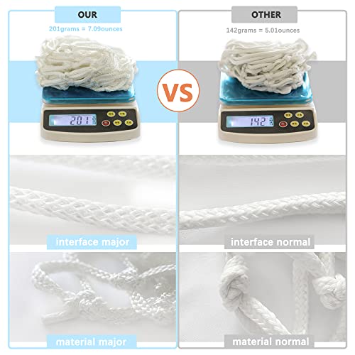 Basketball Net Outdoor, 2025 Upgrade All Weather Anti Whip Basketball Net Replacement -12 Loops - style: White