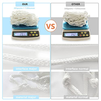 Basketball Net Outdoor, 2025 Upgrade All Weather Anti Whip Basketball Net Replacement -12 Loops - style: White