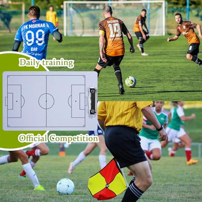 Pure Vie Magnetic Soccer Coaching Board, Portable Soccer Whiteboard for Coaches, Soccer Tactics Clipboard with Dry Erase, Marker Pen - Soccer Training Equipment for Teaching and Game Plan