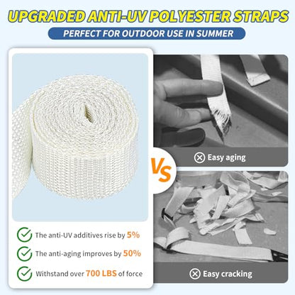 Reinforced Anti-UV Replacement Pool Volleyball Net Only with Scoring Clamps, 15 ft Net - Easy Set Up and Long Lasting - style: pool volleyball net only