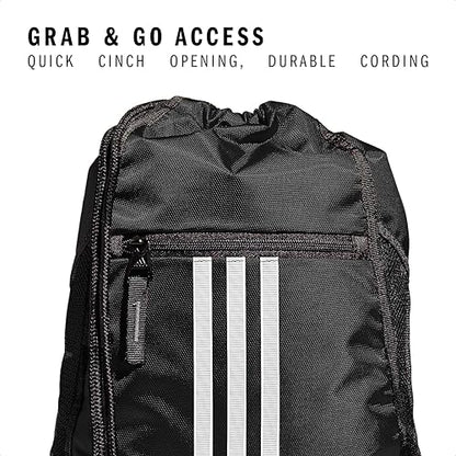 adidas Alliance Sackpack – Drawstring Backpack for Sports, Small Gym Bag - color: Black/2