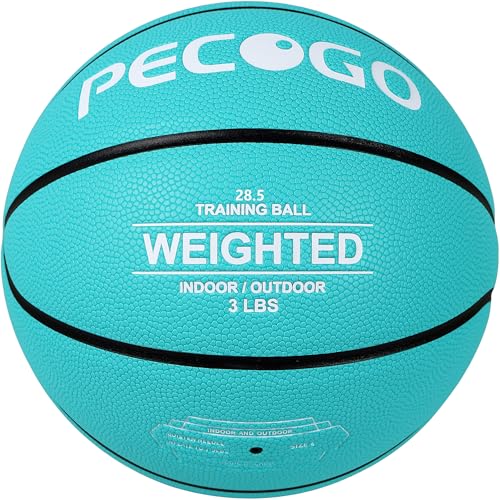 Size 6/7 Weighted Training Basketball (2.2/3/3.3 lbs) - Heavy Indoor/Outdoor Basketball for Dribbling, Passing, Rebounding & Skill Development - size: Size 6, style: 3LBS