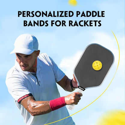 Custom Pickleball Paddle Name Bands - Silicone Personalized Ring Grip Bands for Tennis, Table Tennis, and Badminton - Paddles for Outdoor Games & Activities