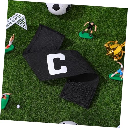Gadpiparty Captain Arm Bands for Soccer, Captain Bands Soccer, Adjustable Black Polyester Football with Anti-Slip Texture for Team Sports