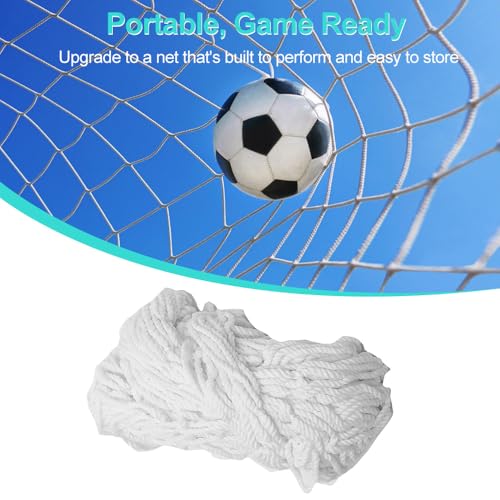 Greensen Youth Soccer Goal Set Sports Soccer Goal Set Sports Soccer Goal Net, Football Replacement Goal Post Netting Full Size for Lacrosse and Soccer - size: 6X4FT