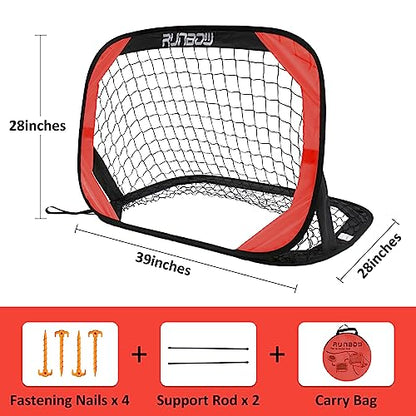 3.3x2.2 FT Kids Soccer Goal with Carry Bag, Portable Pop Up Soccer Net for Backyard Training, Indoor/Outdoor Use for Youth and Adults - style: 3.3x2.2 FT,1 Pack