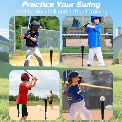 2 Pcs Replacement Batting Tee Topper Compatible with Tanner Tee, Ball Rest Rubber Cup for Practice Training Hitting Baseball or Softball, Black