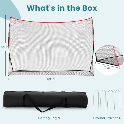 OLIXIS Golf Nets for Backyard, 10x7 ft Golf Practice Net with Frame, Outdoor & Indoor Dual-Use Sturdy for Hitting, Personal Driving Range for Home, Garage and Backyard, Black
