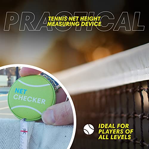 Scoring Right Net Checker Tennis Net Height Measuring Tape and Keyring - color: Green