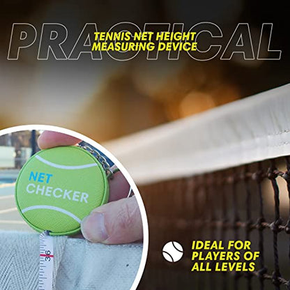 Scoring Right Net Checker Tennis Net Height Measuring Tape and Keyring - color: Green