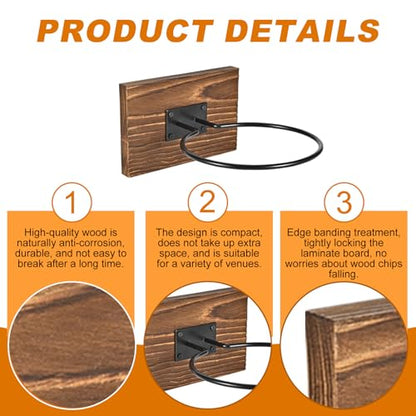 Wall Mounted Basketball Hoops, Made of Solid Wood and Metal, can be Easily Installed, Suitable for Basketball, Soccer, Soccer Display Unit Storage