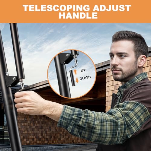 Portable Outdoor Basketball Hoop, 44 Inch Shatterproof PC Backboard, 5-10FT Hand Pull Height Adjustable with Wheels, Perfect for Kids, Teens & Adults, Backyard Driveway Indoor Use
