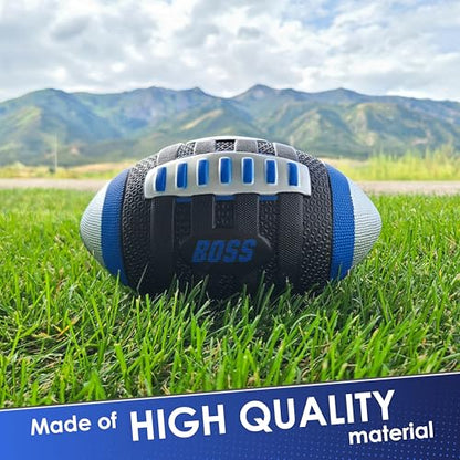 BOSS Foam Football - Toddler Junior Football for Kids - Each Quality Kids Football is 9” – Soft, Small Football Youth - color: Blue