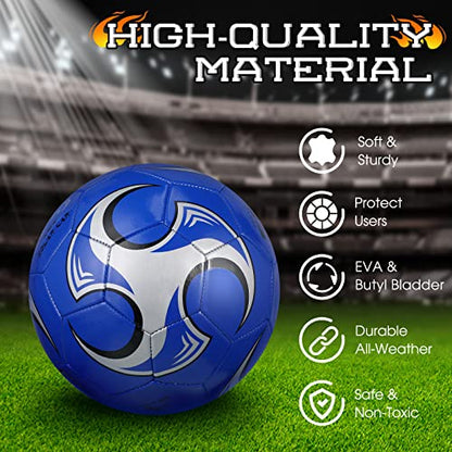 Supervitae 12 Pack Soccer Balls for Teen Adult Bulk Deflated Soccer Balls with Pump Outdoor and Indoor Training Practice Football for Back to School Sports Game Birthday Gift Party - size: Size 4