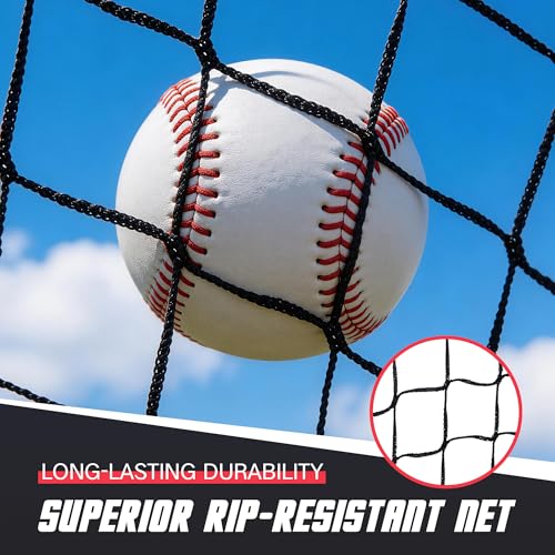 ZENY 5'x5' / 7'×7' Baseball Softball Practice Net Hitting Batting Catching Pitching Training Net with Carry Bag, Baseball Training Equipment - style: 7x7ft- White Strike Zone