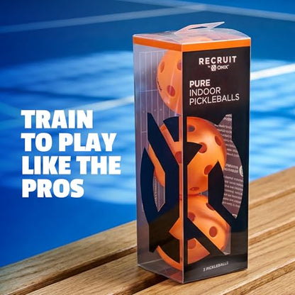 ONIX Recruit Ready‑to‑Play Indoor Pickleball Balls with Superior Welding Design — Durable Construction, Consistent Bounce, and Ideal for Fun and Competitive Indoor Play