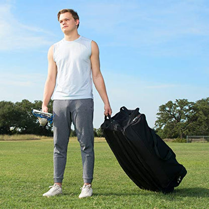 Champion Sports Wheeled Equipment Bag – Large Rolling Sports Gear Bag for Baseball, Football & Travel