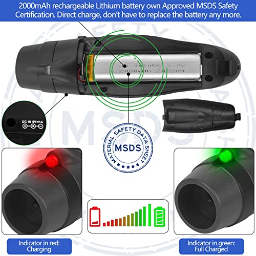 ZHT Electronic Whistles for Referees with USB Charging, 3 Tone High Volume Emergency Whistle for Referee Coaches Teacher, Outdoor Camping Hiking Boating Safety Whistles with Lanyard - color: Black