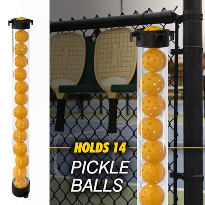 Pickleball Picker Upper Ball Holder, Pickleball Ball Picker Hopper Tube, Pickleball Pickup Tube - Lightweight Pickleball Retriever Collector with Shoulder Strap