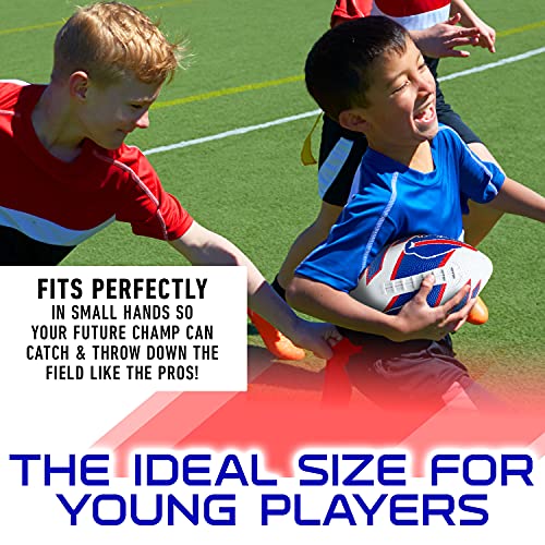 Franklin Sports NFL Team Footballs - Rubber Youth Mini Balls for All Teams - Kids 8.5" Football + Air Pump Sets - Official NFL Licensed - style: Buffalo Bills