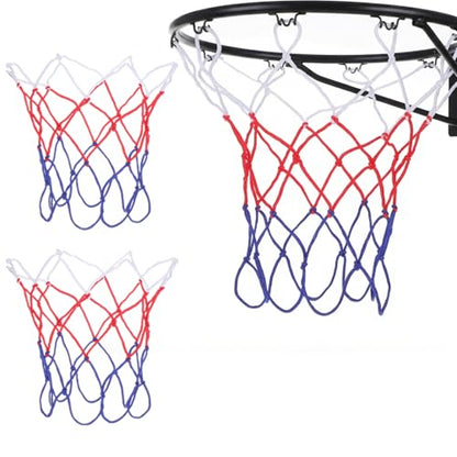 2 Pack Mini Basketball Nets Replacement 8 Loops Basketball Hoop Net for Indoor and Outdoor Small Rim