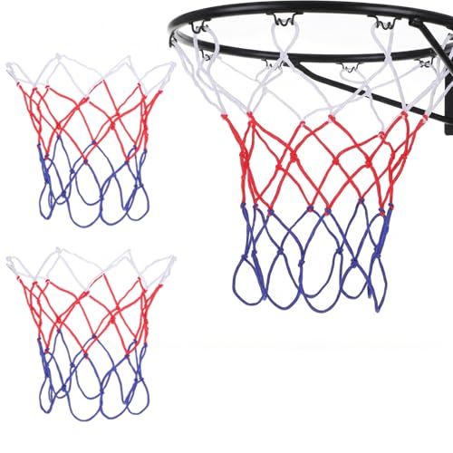 2 Pack Mini Basketball Nets Replacement 8 Loops Basketball Hoop Net for Indoor and Outdoor Small Rim
