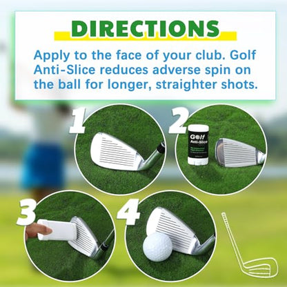Halloscume 4 Pcs Golf Anti-Slice Anti-Slick Stick Compound for Clubs Boosts Distance and Increases Accuracy Gift for Golfer Supply - style: Regular Style