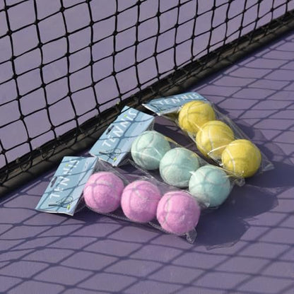 Tennis Balls 3 Pack with Standard Elasticity, Daily Training and Practice Tennis Balls, Pink, Green, Yellow - color: Yellow