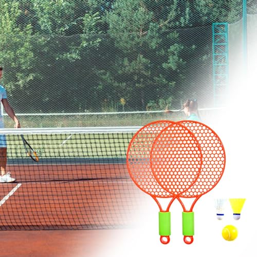 Tennis Racket for Children's Badminton Tennis Set with Ball and Shuttlecock Racket Training Tennis Racquet for Play Girls, Orange