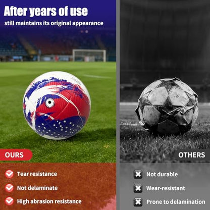 Storm Series Size 5 Soccer Ball for Beginners and Professional Soccer Match for All Level Soccer Players