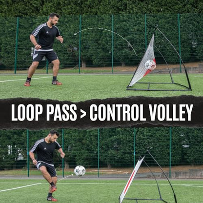 QUICKPLAY Spot Target Soccer Rebounder | Weather-Resistant Rebound Net with Carry Bag | Great for Passing, Receiving, and Trapping Practice | Ideal for Team or Solo Training - style: 5x3ft