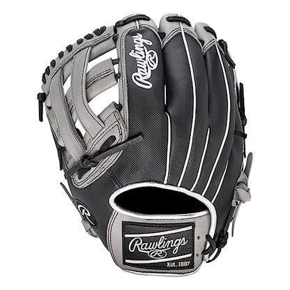 Rawlings Gamer XLE Speed Shell Series Baseball Infield | Catcher | Utility Glove | Mitt | Travel | Youth | 11.5” | 12.25” | 32.5” | Black | Grey | Right | Left - size: 12.25"