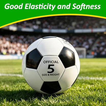NICEMOVIC Deflated Soccer Balls Size 5 Bulk with Pumps, Operation Christmas Bulk Items for Adults Donation Charity Train Practice Game, Deflated Soccer Balls with Pump Needles Set - size: 24 Pack