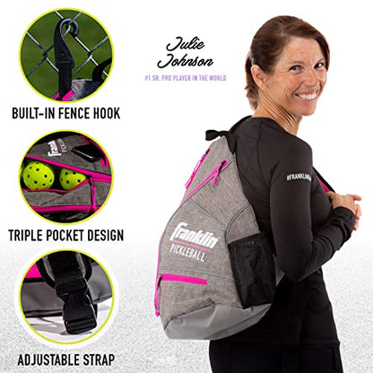 Franklin Sports Pickleball Bags - Sling Bag Backpack for Gear + Equipment - Men + Women - Holds Paddles, Balls + Accessories