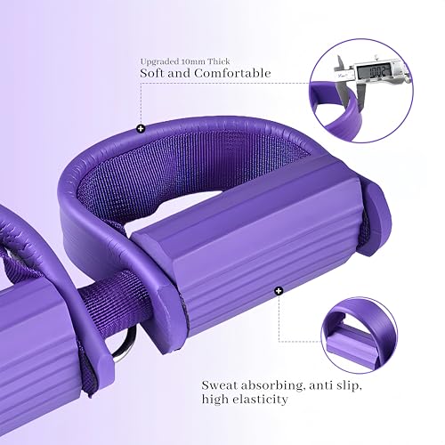 Adjustable Foot Pedal Resistance Band, Durable Foot Pedal Resistance Trainer with Bag. Multifunctional Pedal Puller Resistance Rope with Handles. Fitness Equipment for Women and Men.