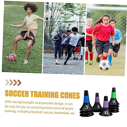 STOBOK 10pcs Horns Shaped Athletic Cones for Football Training Creative Sport Disc Marker Cones for Drills Durable Sign Barrels for Sports Practice and Coaching
