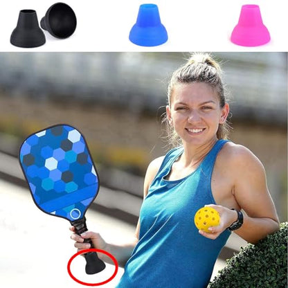 2-Pack Soft Rubber Black Pickleball Ball Pickers, Pickle Ball Retrievers, Suitable for All Standard Pickleball Paddles Grip