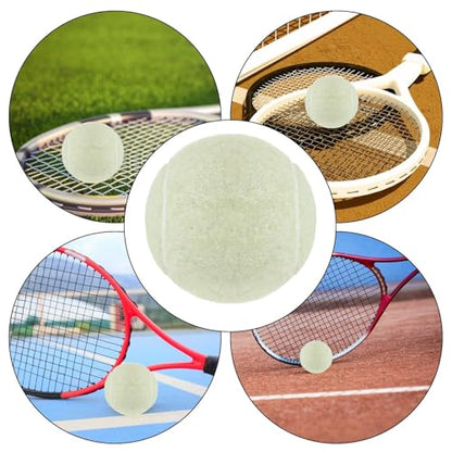 6 PCS Training Tennis Balls, High Elasticity Practice Tennis for Beginner, Exercise Playing Balls Felt Training Toys for Pet Dog (Beige)