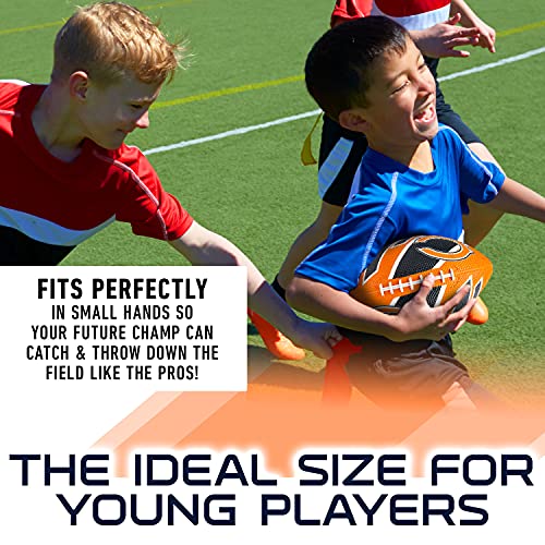 Franklin Sports NFL Team Footballs - Rubber Youth Mini Balls for All Teams - Kids 8.5" Football + Air Pump Sets - Official NFL Licensed - style: Chicago Bears