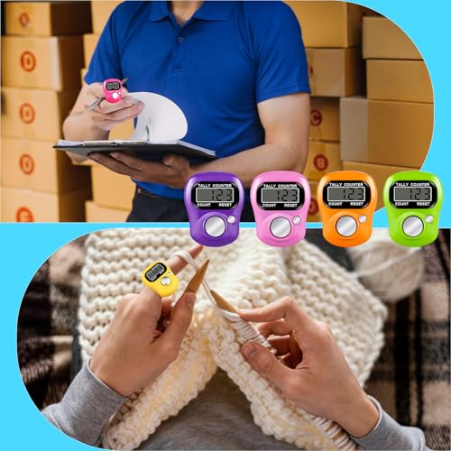 Electronic Finger Counter, Electronic Digital Display, Hand Tally Clicker Counter, Digital Handheld Tally Counter for Counting Numbers Knitting Coaching Golf Lap Fishing School Sports Event