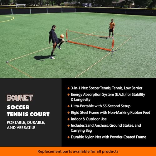Bownet Soccer Goals for Backyard & Training – Portable Pop-Up Field Barrier Net with Sand Anchors & Travel Bag, Durable All-Weather Soccer Training Equipment