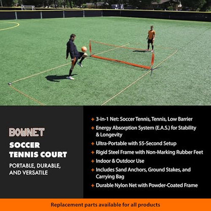 Bownet Soccer Goals for Backyard & Training – Portable Pop-Up Field Barrier Net with Sand Anchors & Travel Bag, Durable All-Weather Soccer Training Equipment