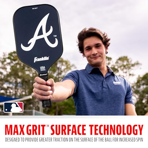 Franklin Sports MLB Team Pickleball Paddles - Official MLB Baseball Team Logo + Colors Pickleball Paddles - Signature Series 13MM Pickleball Paddle with MaxGrit - USA Pickleball (USAPA) Approved